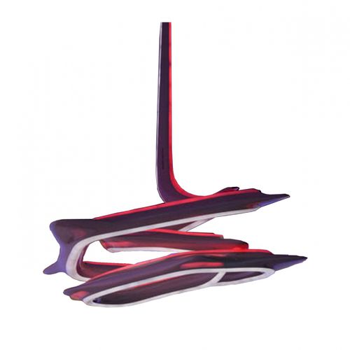 Original design chandelier - VORTEX  - Sawaya & Moroni - acrylic / LED / by Zaha Hadid