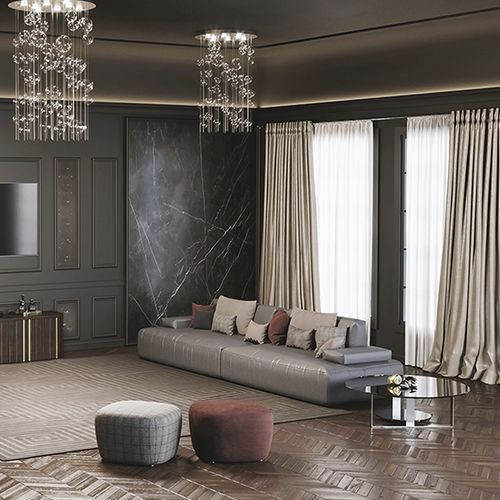 Contemporary sofa - STELLAR - Scandal Home Couture - living room / fabric / leather