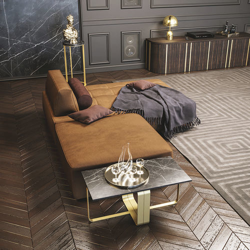 Contemporary coffee table - Uyou - Scandal Home Couture - marble / metal base / rectangular