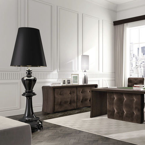 Floor-standing lamp - The KING - Scandal Home Couture - wooden / contemporary / wireless