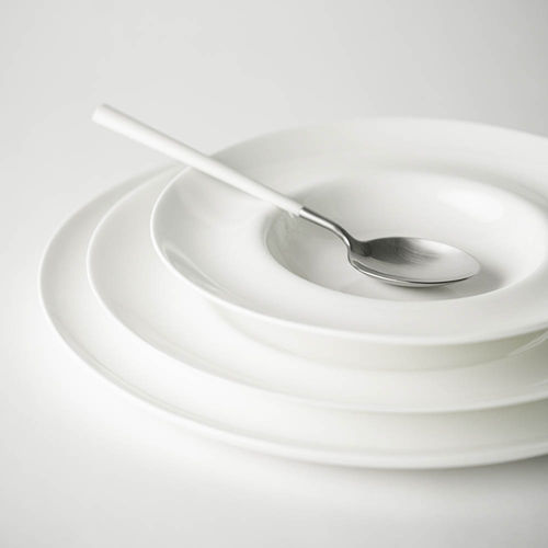 Round plate - AURA - Schoenhuber Franchi - commercial / plain / white