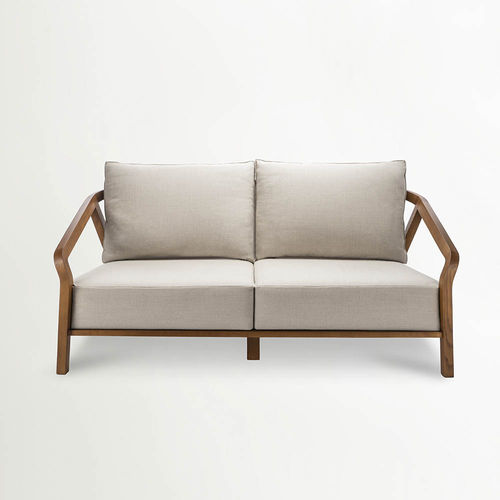 Contemporary sofa - PURE - Schoenhuber Franchi - fabric / with armrests / with removable cushion