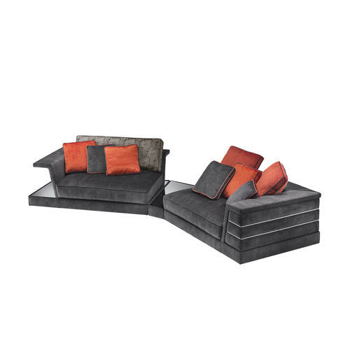 Modular sofa - Madison-Air - Siwa Soft Style Home - contemporary / dupion silk / gray