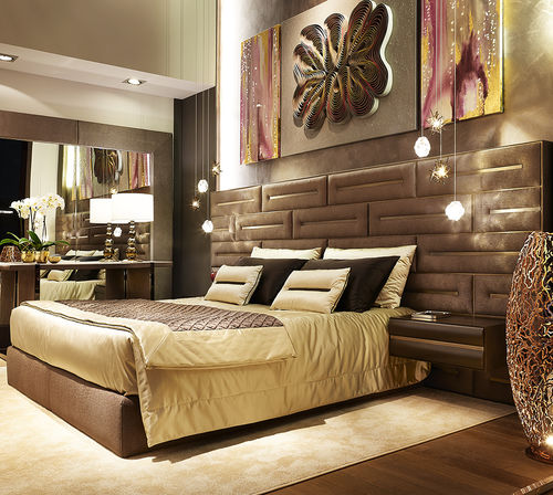Double bed - Wall  - Siwa Soft Style Home - contemporary / upholstered / with upholstered headboard