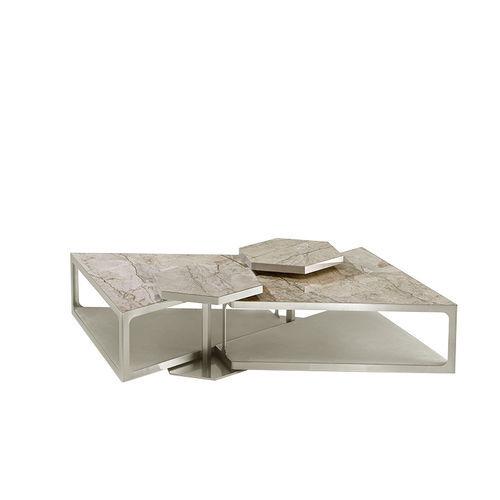 Contemporary coffee table - Madison  - Siwa Soft Style Home - lacquered glass / lacquered wood / marble