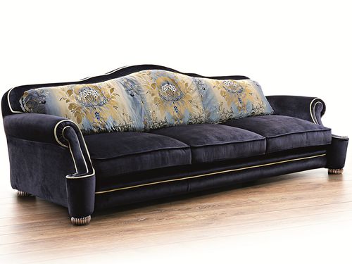 Contemporary sofa - Palais Royal  - Siwa Soft Style Home - fabric / blue / solid wood