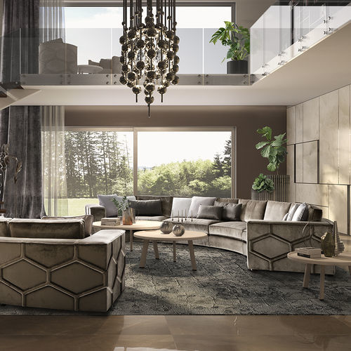 Modular sofa - Diamond Club - Siwa Soft Style Home - semicircular / contemporary / fabric