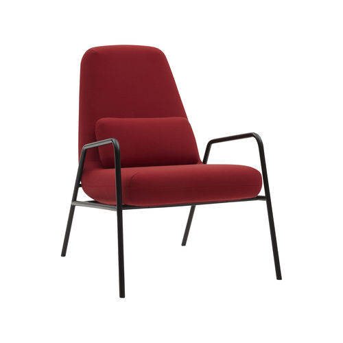 Scandinavian design chair - NOLA - SOFTLINE - indoor / fabric / steel base