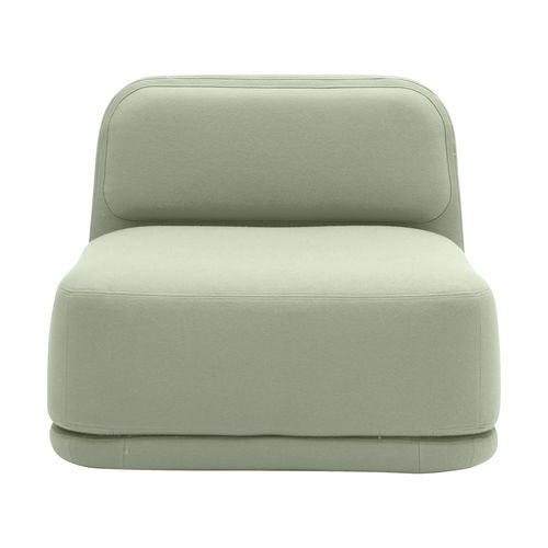 Contemporary fireside chair - STANDBY Low - SOFTLINE - fabric / with removable cover / tablet