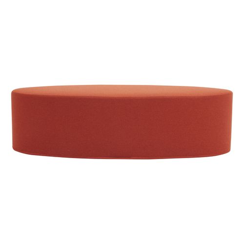 Contemporary pouf - BON-BON - SOFTLINE - fabric / oval / with removable cover