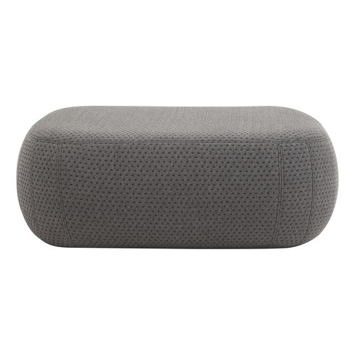 Contemporary ottoman - SAND - SOFTLINE - fabric / rectangular / with removable cover