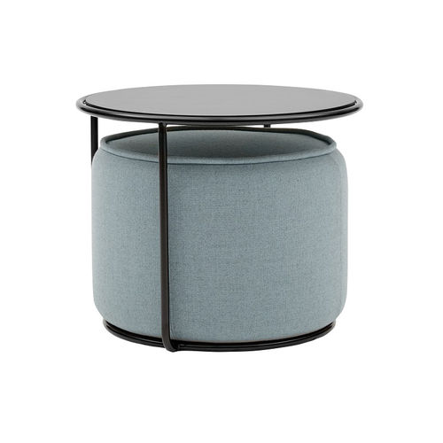 Contemporary coffee table - TOM - SOFTLINE - steel / fabric / metal base