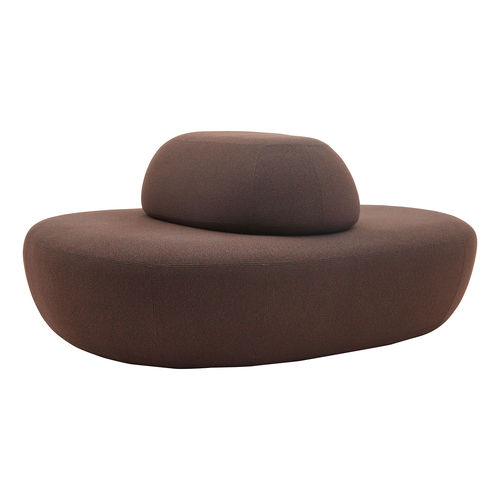 Contemporary pouf - SISTERS LARGE - SOFTLINE - fabric / with removable cover / contract