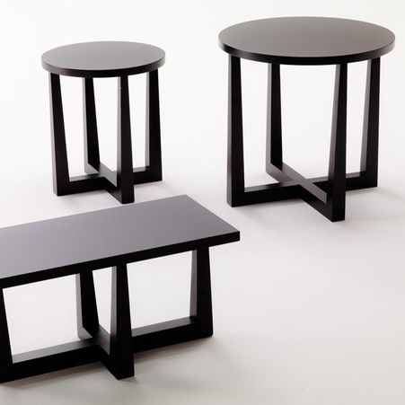 Contemporary side table - STILL - Sormani - wooden / round / rectangular