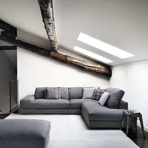Modular sofa - HAMLET - Swan Italia - contemporary / fabric / leather