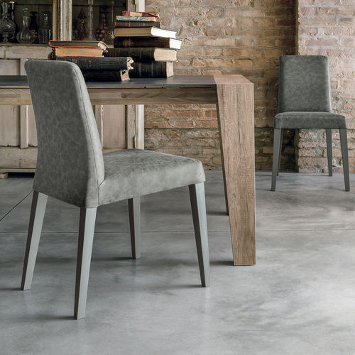 Contemporary chair - LUCERNA - Target Point - indoor / fabric / lacquered wood base