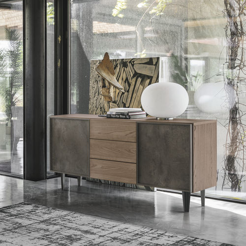 Contemporary sideboard - MINERVA - Target Point - painted metal / laminate / wood veneer