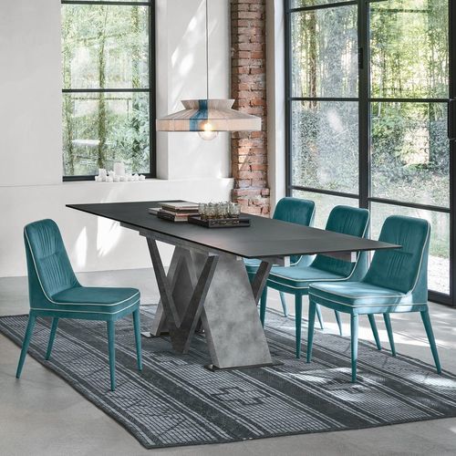Contemporary dining table - TRITONE 160 - Target Point - porcelain stoneware / high-pressure laminate / laminate base