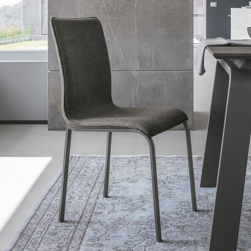 Contemporary chair - GLAMOUR - Target Point - indoor / synthetic leather / lacquered metal base