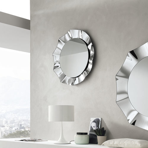 Wall-mounted mirror - ATUM 90 - Target Point - contemporary / round / curved glass