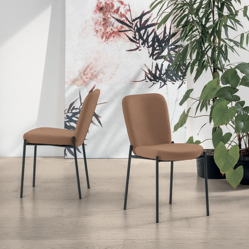 Contemporary chair - AKITA - Target Point - indoor / fabric / painted metal base
