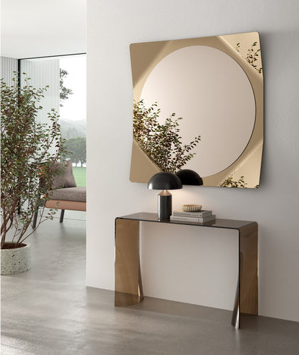 Contemporary sideboard table - LYNX - Target Point - glass / glass base / rectangular