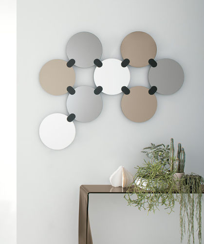 Wall-mounted mirror - ATOMO - Target Point - contemporary / metal / gray