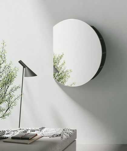 Wall-mounted mirror - TOKEN - Target Point - contemporary / lacquered wood / black