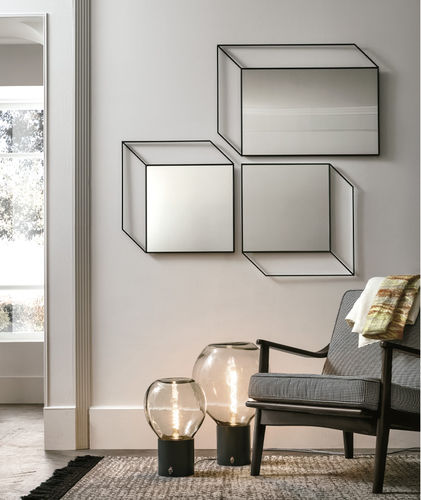Wall-mounted mirror - SGUARDO  - Target Point - contemporary / square / metal
