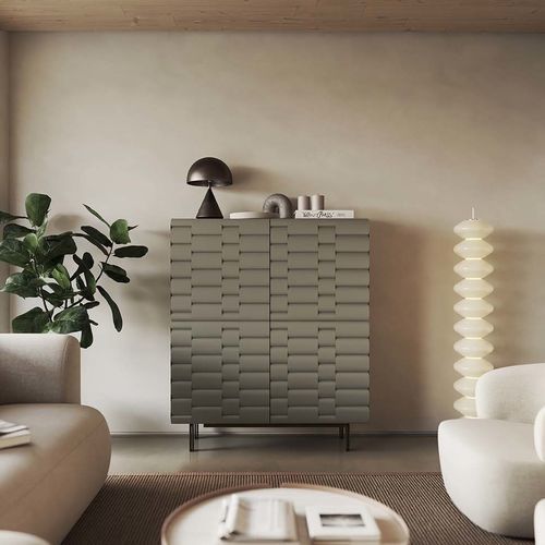 Sideboard with long legs - OYSTER QUADRA - Target Point - contemporary / laminate / lacquered wood