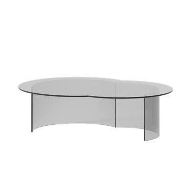 Contemporary coffee table - CLOUD - Target Point - curved glass / glass base / curved