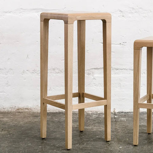 Contemporary bar stool - Rioja 369  - TON a.s. - oak / beech / oak base