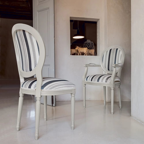 Traditional chair - NORMA - Tonin Casa - indoor / fabric / lacquered wood base