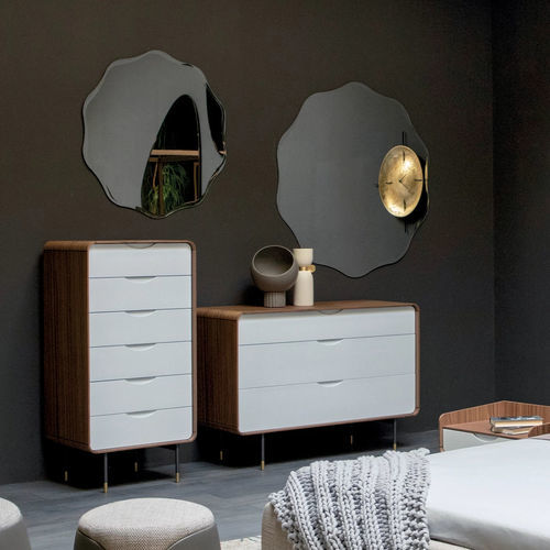 High chest of drawers - OPERA NIGHT - Tonin Casa - contemporary / lacquered wood / painted metal