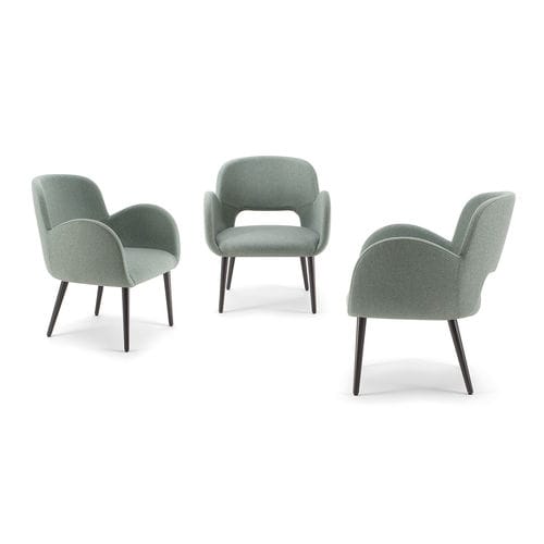Contemporary armchair - BLISS-05 100 - Torre - leather / fabric / commercial