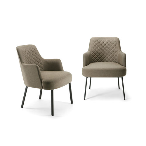 Contemporary visitor armchair - DA VINCI-03 112 - Torre - leather / fabric / commercial
