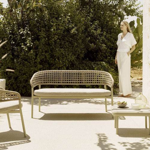 Modern sofa - PLINTO - Varaschin - for outdoor use / rope / polyester fiber