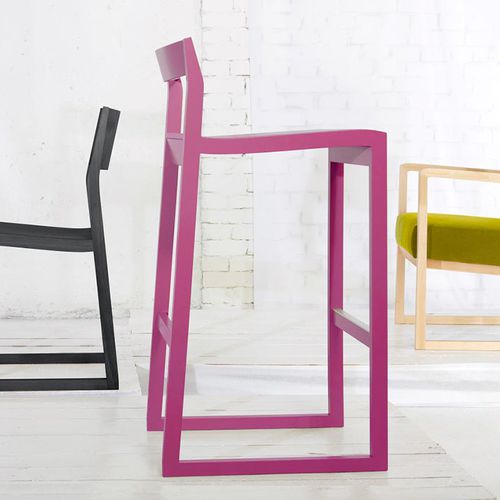 Contemporary bar chair - Sciza  - Zilio A&C - indoor / beech / plywood