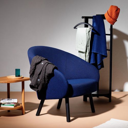 Contemporary armchair - Nasu XL - Zilio A&C - fabric / ash / blue