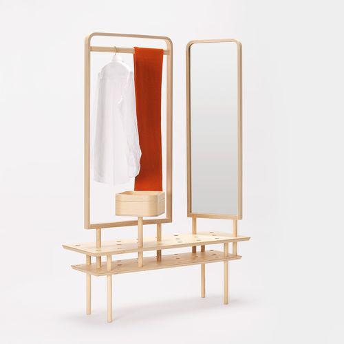 Contemporary entryway cabinet - Etta  - Zilio A&C - ash / plywood / with storage compartment