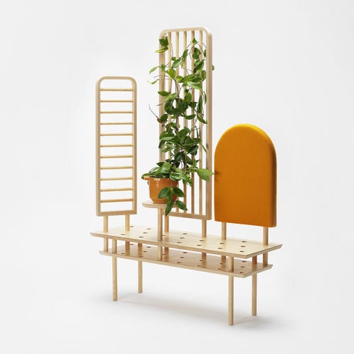 Ash room divider - Etta - Zilio A&C - plywood / indoor / free-standing