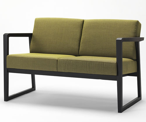Contemporary sofa - Pod - Zilio A&C - fabric / green / beech