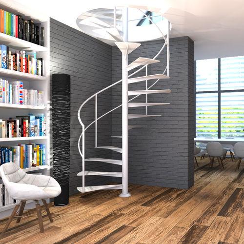 Spiral staircase - METAL KOMPACT - ITALIAN FASHION STAIRS - metal step / steel frame / home