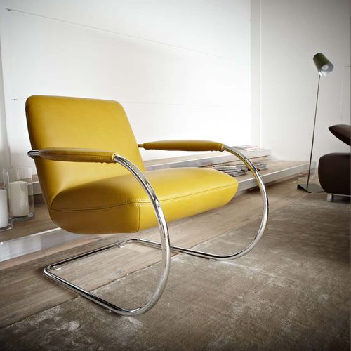 Contemporary armchair - JINGLE - Koinor - fabric / leather / metal
