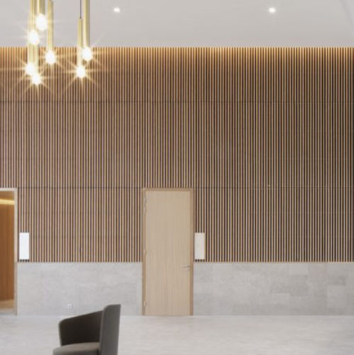 Acoustic wall panel - LINEA 2.4.3 LITE - LAUDESCHER - solid wood ...