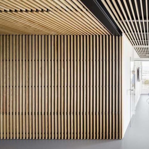 Acoustic wall panel - LINEA 2.4.5 - LAUDESCHER - fir / Douglas fir / solid wood