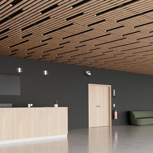 False ceiling acoustic panel - LINEA 4.2.4 LITE - LAUDESCHER - fir / solid wood / oak