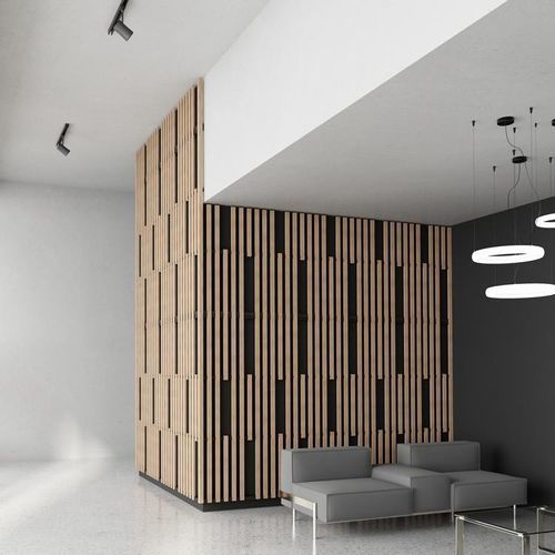 Acoustic wall panel - LINEA 4.2.4 LITE - LAUDESCHER - fir / solid wood / oak