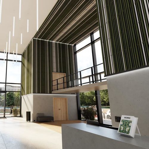 False ceiling acoustic panel - LINEA TOUCH - LAUDESCHER - solid wood / pine / rectangular