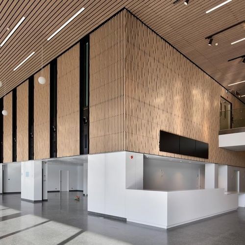 Acoustic wall panel - LINEA EDGE - LAUDESCHER - solid wood / oak / pine